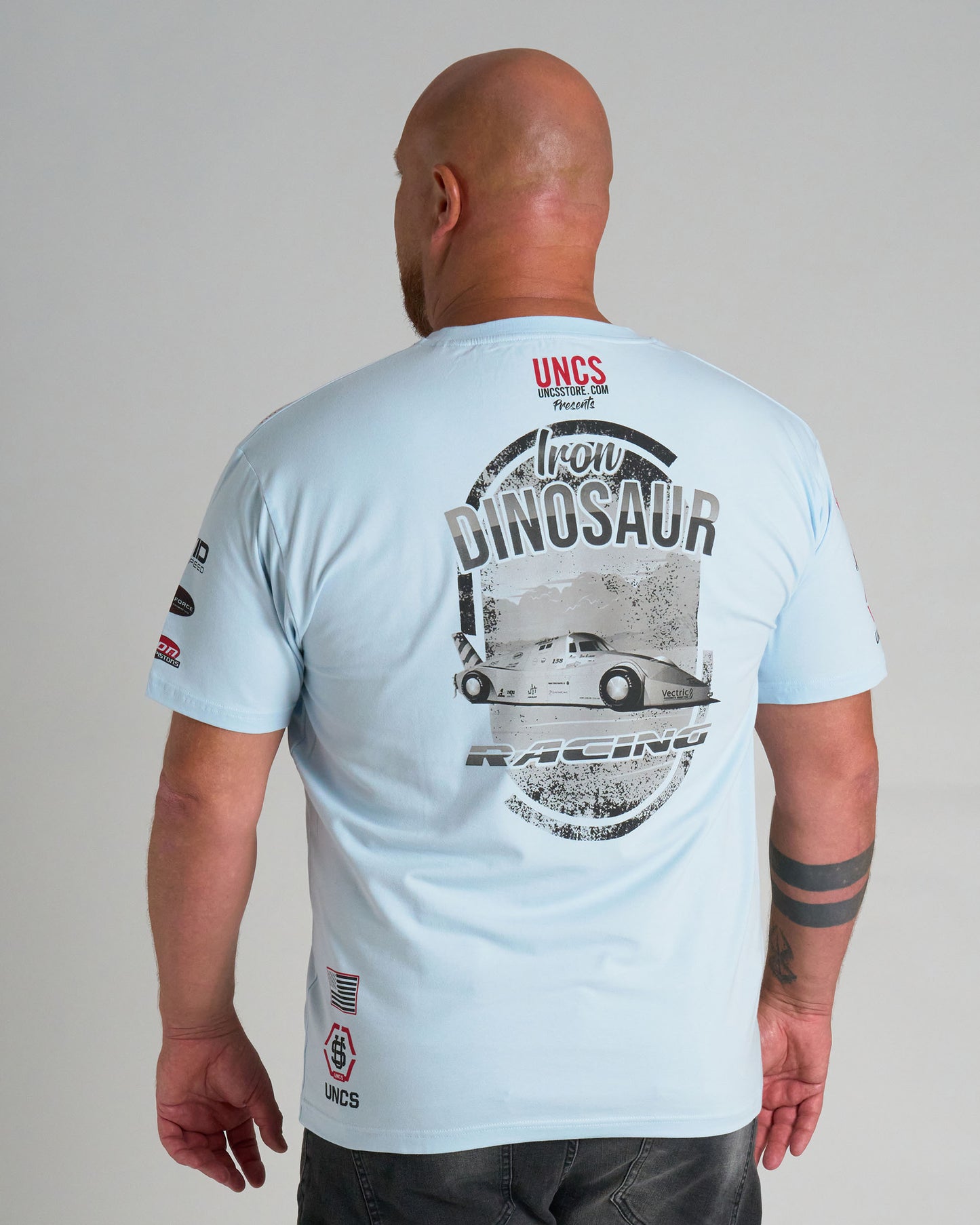 Férfi póló IRON DINOSAUR LIGHT BLUE