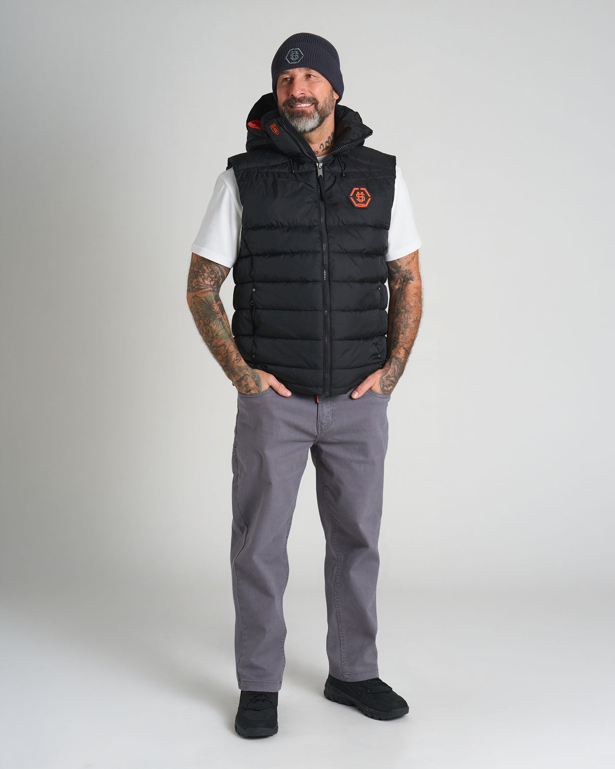 Férfi mellény CARMACK II BLACK/ORANGE