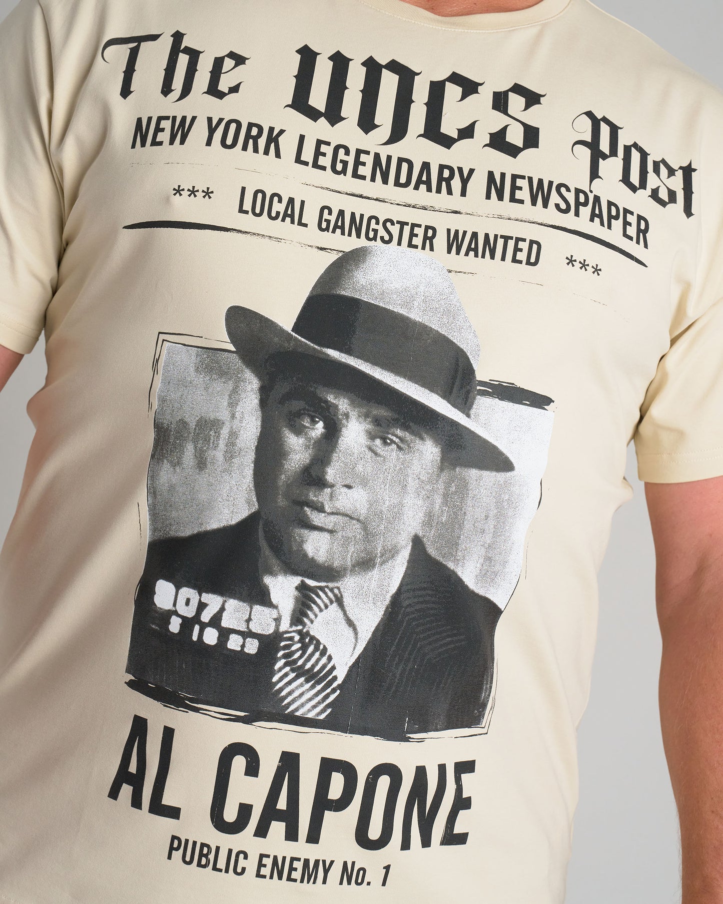 Férfi póló AL CAPONE III BIEGE
