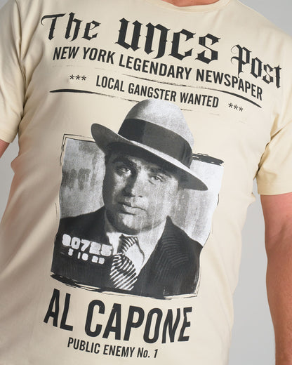 Férfi póló AL CAPONE III BIEGE