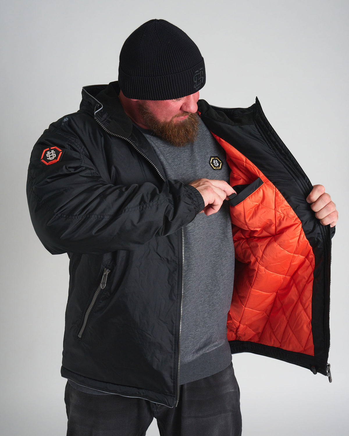 Férfi dzseki CREW III BLACK